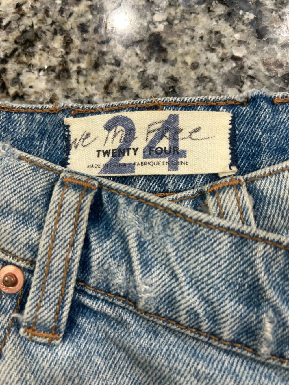 NWOT We the Free Parker Denim Wrap Skirt Size 24 - Picture 4 of 5